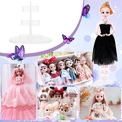 Plastic Doll Stands ODIS-WH0038-98B-1