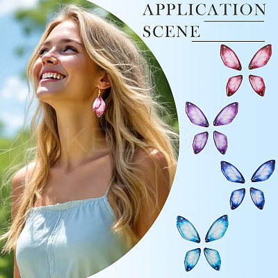 DIY Butterfly Wings Dangle Earring Making Sets DIY-TA0013-28-1