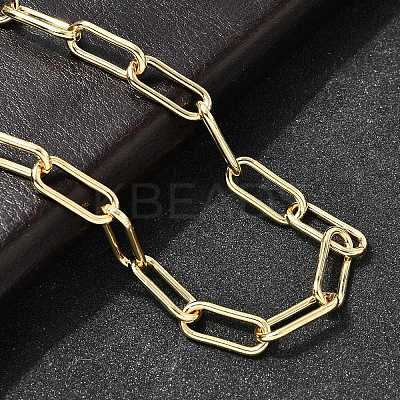Brass Paperclip Chain Necklaces for Women NJEW-B157-20G-1