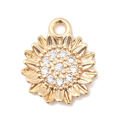 Brass Micro Pave Cubic Zirconia Pendants KK-A277-31G-1