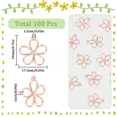 100Pcs Tibetan Style Alloy Pendants FIND-SC0009-48RG-1