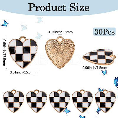 30Pcs Alloy Enamel Pendants ENAM-SC0006-26A-RS-1