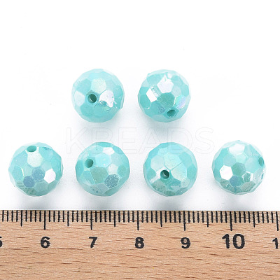 Opaque Acrylic Beads TACR-S154-10F-04-1