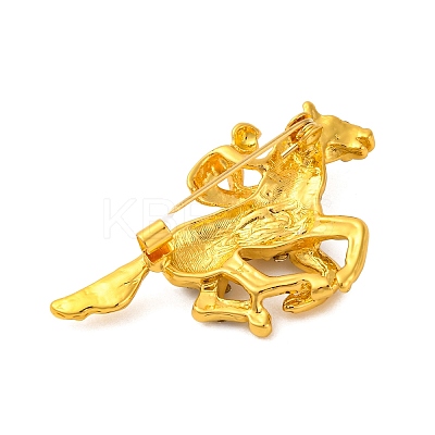 Zinc Alloy Crystal Rhinestone Brooch JEWB-U010-04G-06-1