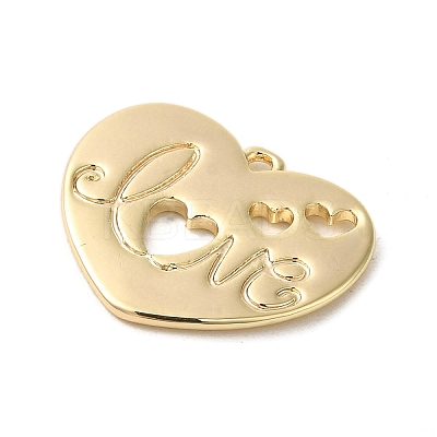 Valentine's Day Brass Pendants KK-G481-16G-1