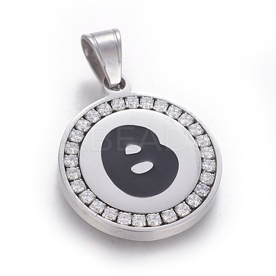 304 Stainless Steel Enamel Pendants STAS-E439-90B-P-1