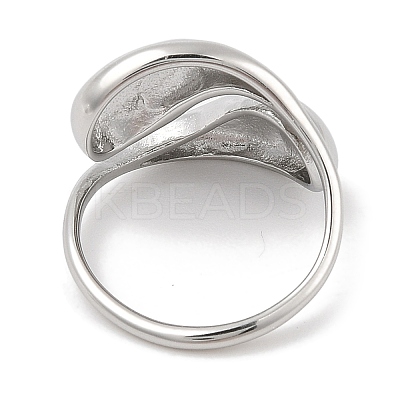 Open 304 Stainless Steel Finger Rings for Women RJEW-B070-01P-1