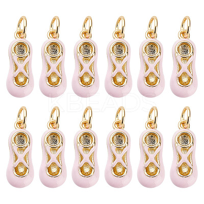 12Pcs Real 18K Gold Plated Brass Pendants KK-ME0003-21-1