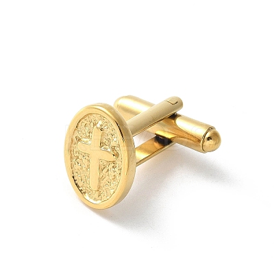 304 Stainless Steel Cufflinks LS-STAS-S170-01G-1