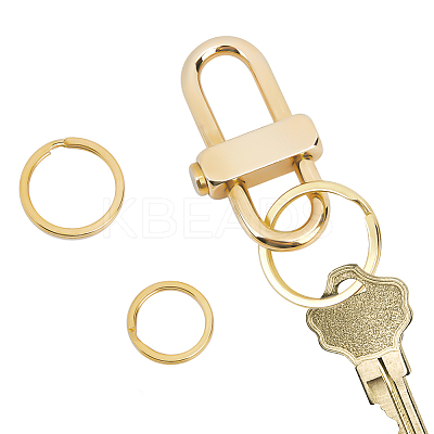 3Pcs 3 Styles Brass Keychain Clasps FIND-CA0005-86-1