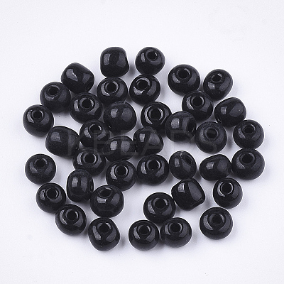 Baking Paint 3/0 Glass Seed Beads SEED-Q025-5mm-M07-1