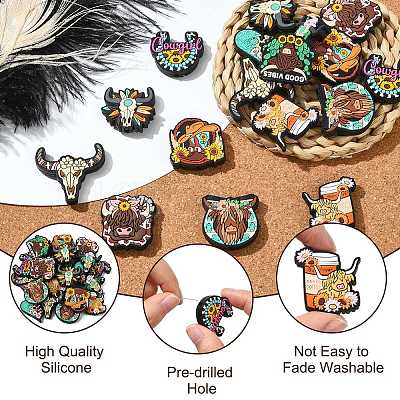20Pcs 10 Styles Silicone Focal Beads SIL-CJ0002-89-1