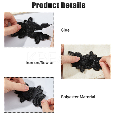 20Pcs 10 Styles Computerized Embroidery Cloth Iron on/Sew on Patches DIY-HS0001-99-1