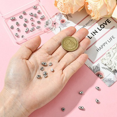 36Pcs 6 Styles 304 Stainless Steel Beads STAS-CJ0002-90-1