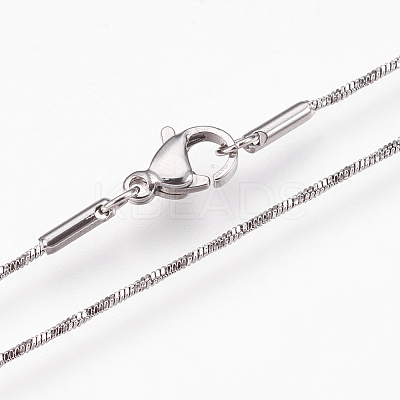 Non-Tarnish 304 Stainless Steel Snake Chain Necklaces NJEW-G313-20P-1