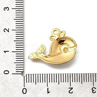 304 Stainless Steel Micro Pave Cubic Zirconia Charms STAS-Q347-05B-G-1