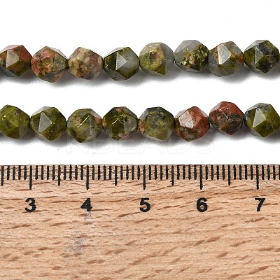 Natural Unakite Beads Strands G-Z119-A31-01-1