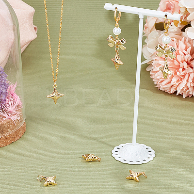 6Pcs Rack Plating Brass Pendants KK-BBC0012-56-1