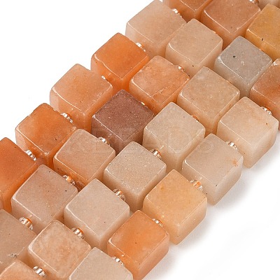 Natural Orange Aventurine Beads Strands G-D338-A04-03-1