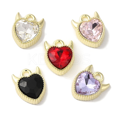 Heart Rack Plating Alloy Charms FIND-I039-29G-1