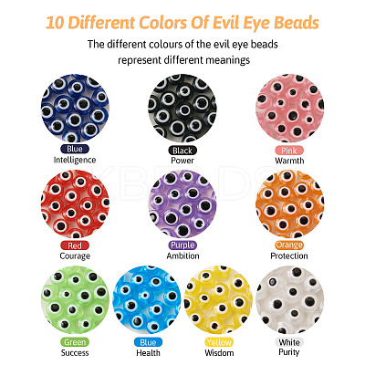 DIY Evil Eye Bracelet Making Kit DIY-TA0004-41-1