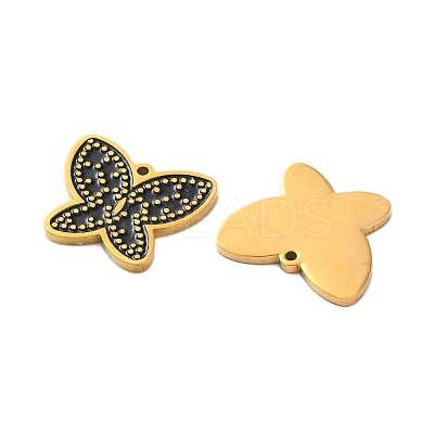 Ion Plating(IP) 304 Stainless Steel Enamel Charms STAS-M102-61G-1