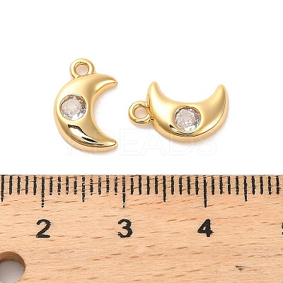 Brass Cubic Zirconia Charms LS-KK-D300-05G-1
