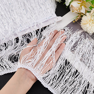 5M Sparkle Polyester Tassel Lace Trim OCOR-OC0001-38A-1