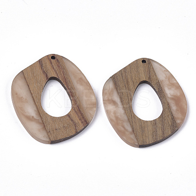 Resin & Walnut Wood Pendants RESI-S358-51-1