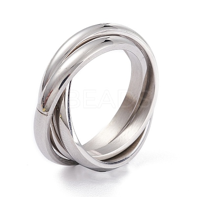 Unisex 304 Stainless Steel Finger Rings RJEW-K233-06D-P-1
