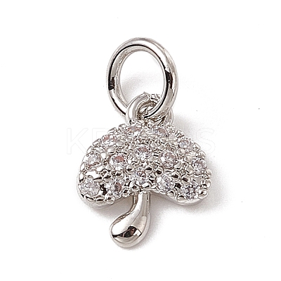 Brass Micro Pave Cubic Zirconia Charms ZIRC-F132-19P-1