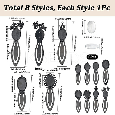 8Psc 8 Styles Zinc Alloy Bookmarks Finding FIND-SC0015-29-1