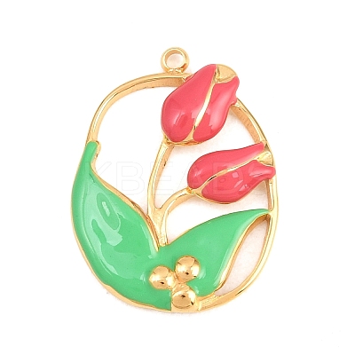304 Stainless Steel Enamel Pendants STAS-G388-02G-02-1