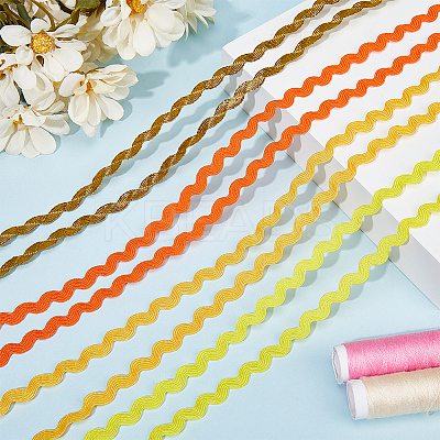 50M 4 Colors Wave Bending Fringe Trim OCOR-GF0003-49-1