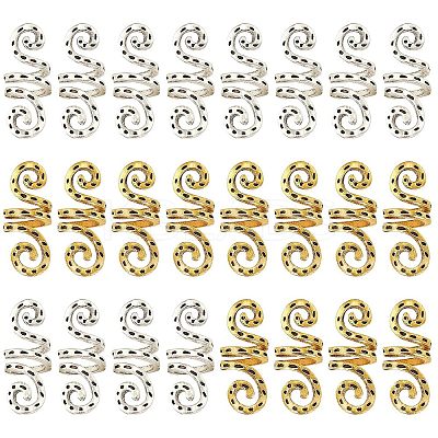 Plated Alloy Hair Coil Cuffs OHAR-PH0001-18-RS-1