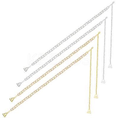 2 Pairs 2 Colors Rhinestone Chain Non-slip Bra Straps FIND-GO0002-48-1