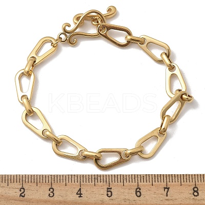 304 Stainless Steel Figaro Chains Bracelets for Women BJEW-R009-02G-1