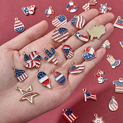 50Pcs 50 Styles Alloy Enamel Pendant Independent Japanese Flag Pendant Alloy Accessories JX631A-1
