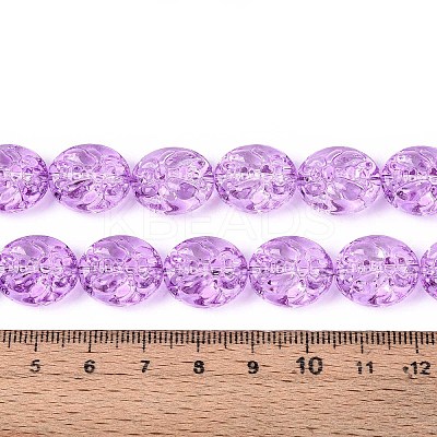 Baking Paint Transparent Glass Beads Strands DGLA-N017-04E-1