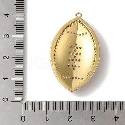 Rack Plating Brass Enamel with Cubic Zirconia Pendant KK-A229-32G-06-1
