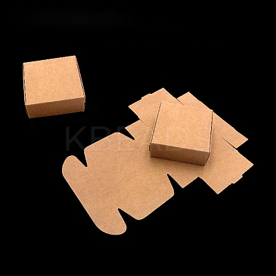 30Pcs Eco-Friendly Square Folding Kraft Paper Shipping Box CON-CJ0001-18-1