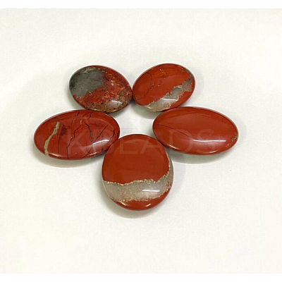 Natural Red Jasper Oval Palm Stone G-P415-54-1