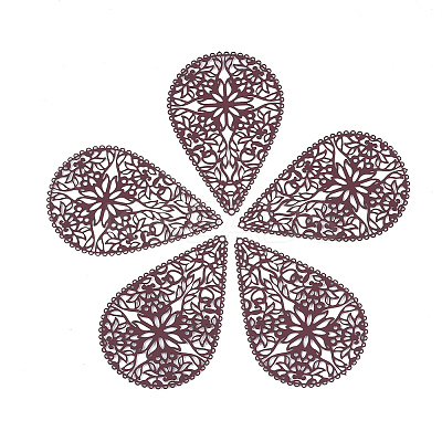 430 Stainless Steel Filigree Pendants LS-X-STAS-S108-15C-1