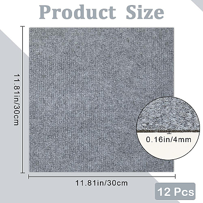 12Pcs Square Self-adhesion Polyester Carpet Tape DIY-CN0003-45D-1