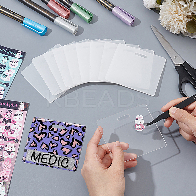 Transparent Acrylic Badge Buddy Blanks LS-TACR-WH0022-06B-1
