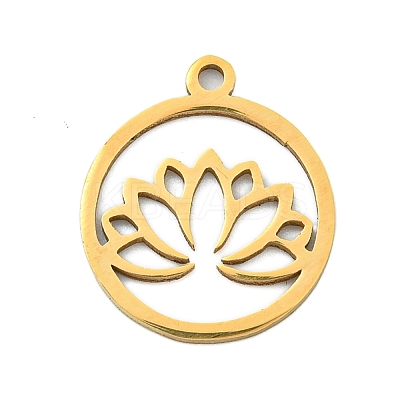 Ion Plating(IP) 201 Stainless Steel Pendants STAS-M015-08G-1