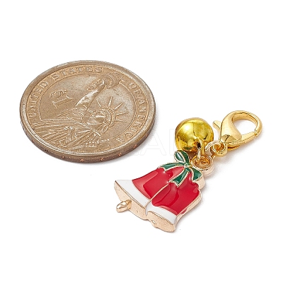 Christmas Alloy Enamel Pendants Decorations HJEW-JM01073-1
