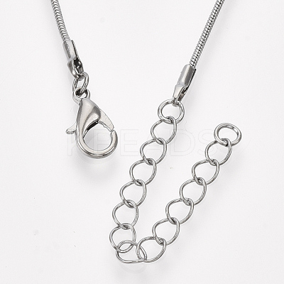 Brass Round Snake Chain Necklace Making MAK-T006-11A-B-1