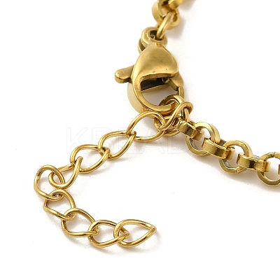 Ion Plating(IP) 304 Stainless Steel Cable Chain Bracelets BJEW-C079-02G-1