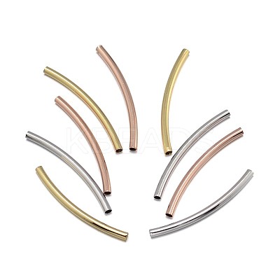 Brass Curved Tube Beads KK-F0317-12-NR-1
